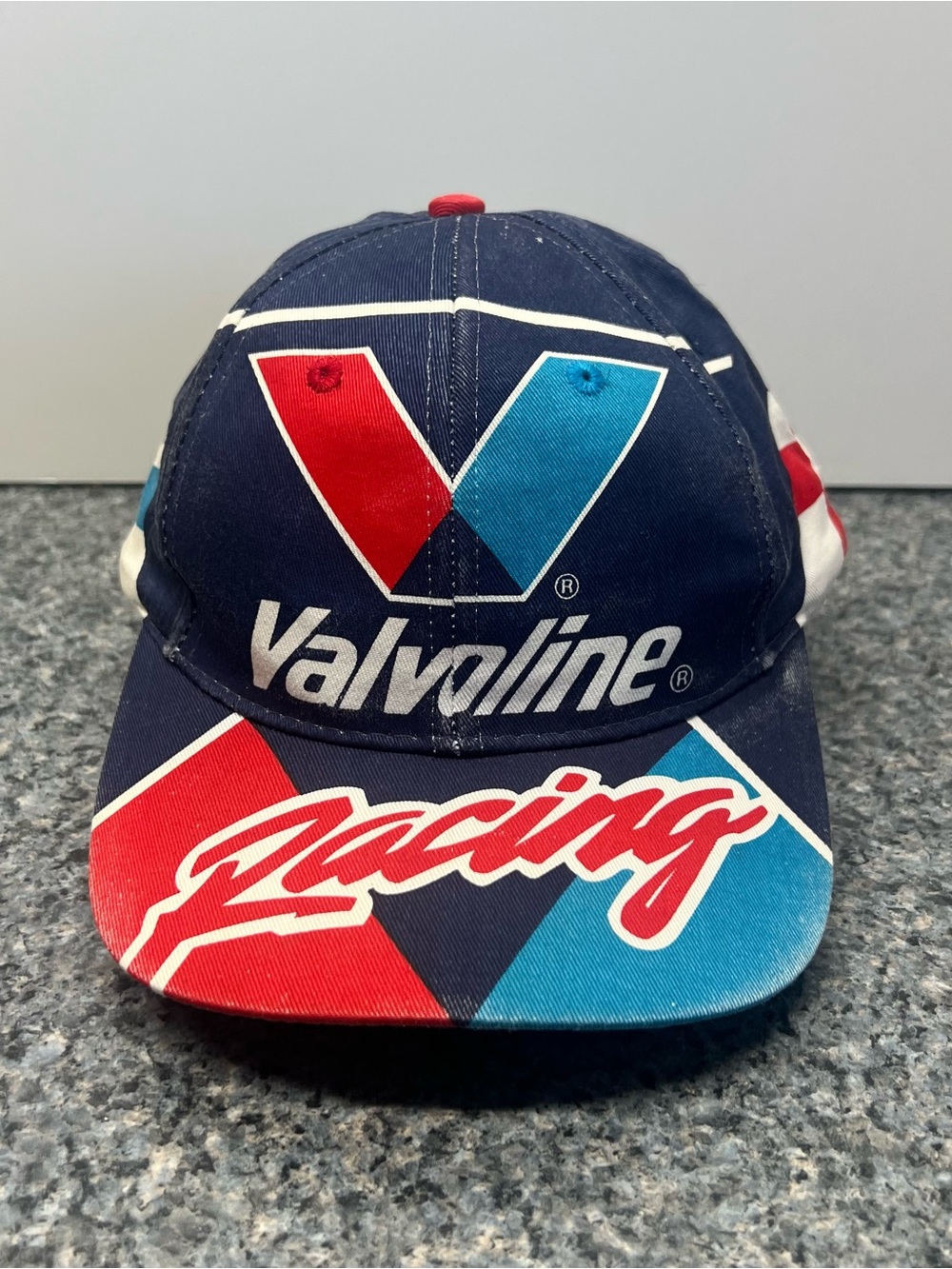 Vintage Valvoline Racing NASCAR SnapBack Hat Cap Blue Red | Global Caps
